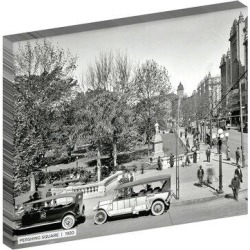 Ebern Designs Pershing Square, Historic Los Angeles - Wrapped Canvas Photograph Print Canvas & Fabric in Black/White | Wayfair found on Bargain Bro from Wayfair for USD $69.91