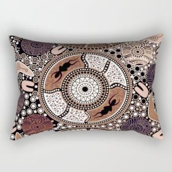 Ochre Country Rectangular Pillow by Art By Luke Penrith - Small (17" x 12")