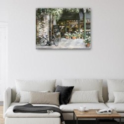Red Barrel Studio® Village Spot By Studio Arts Canvas Art Print Metal in White/Black, Size 18.0 H x 24.0 W x 1.5 D in | Wayfair