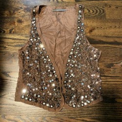 Zara Tops | Dressy Vest | Color: Brown | Size: M found on Bargain Bro from poshmark, inc. for USD $44.84