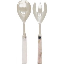 Salad Servers With Rose Quartz Design (Set of 2)