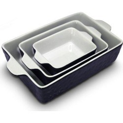 Nutrichef Bakeware Set Ceramic in Blue | Wayfair NCCREX42
