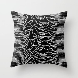 Throw Pillow | Joy Division - Unknown Pleasures by Hein - Cover (16" x 16") with pillow insert - Indoor Pillow - Society6