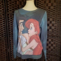 Disney Tops | Little Mermaid Vintage Pullover | Color: Gray | Size: M found on Bargain Bro from poshmark, inc. for USD $22.04