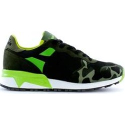 Summer Green Leather And Textile Heritage Trident 90 Sneakers Shoes - Green - Diadora Sneakers