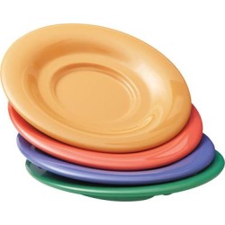 GET SU-2-MIX Diamond Mardi Gras 5 1/2" Melamine Saucer for GET C-108, TM-1308, and TM-1208 Mugs, Assorted Colors - 48/Case