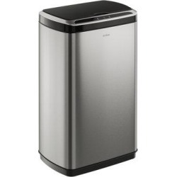 Kraus 13 Gallon Touch Top Trash Can Plastic, Size 24.63 H x 15.0 W x 10.25 D in | Wayfair KTCS-10SS found on Bargain Bro Philippines from Wayfair for $119.95