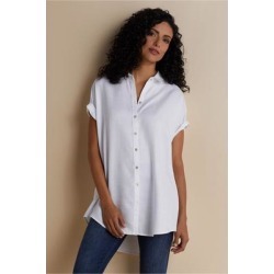 Women Je Veux Shirt by Soft Surroundings, in White size 1X (18-20)