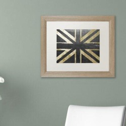 Trademark Fine Art 'Fashion Flag IV' by Color Bakery Framed Graphic Art Canvas & Fabric in Black, Size 11.0 H x 14.0 W x 0.5 D in | Wayfair found on Bargain Bro from Wayfair for USD $59.02