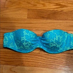 Victoria's Secret Intimates & Sleepwear | Bandeau Bathing Suit Top | Color: Blue/Green | Size: 32a found on Bargain Bro Philippines from poshmark, inc. for $11.00