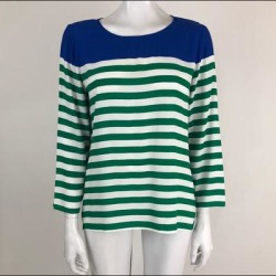 J. Crew Tops | J. Crew Size 6 Top In Colorblock Top Style 96447 | Color: Silver | Size: 6