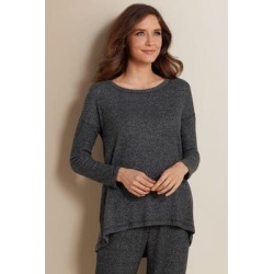 Women's Softy Tunic Top by Soft Surroundings, in Black size XS (2-4)