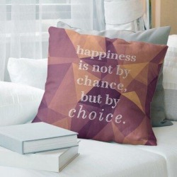 East Urban Home Faux Gemstone Happiness Inspirational Quote Pillow Cover Polyester in Pink | Wayfair 5C3D0A26D9CB4EE290C01F5F8AD0547A found on Bargain Bro from Wayfair for USD $49.46