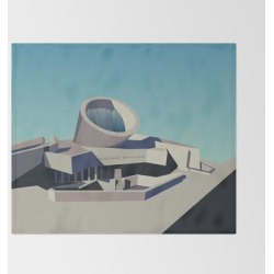 Soviet Modernism: Youth Metro Station In Yerevan, Armenia Bed Throw Blanket by Nvard Yerkanian - 51" x 60" Blanket