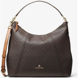 Michael Kors Sienna Large Logo Shoulder Bag Brown One Size found on Bargain Bro from Michael Kors for USD $226.48
