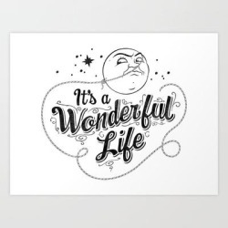 It's A Wonderful Life - Title Art Print by Graphics By Hand - X-Small
