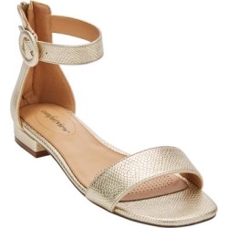 Plus Size Women's The Alora Sandal by Comfortview in Gold (Size 10 1/2 W) found on Bargain Bro Philippines from SwimsuitsForAll.com for $69.99