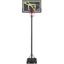 Panarciss 7.5 To 10 Ft Outdoor Basketball Hoop Court Height Adjustable Portable Basketball System in Black, Size 89.0 H x 44.0 W x 36.0 D in Wayfair found on Bargain Bro from Wayfair for USD $227.91