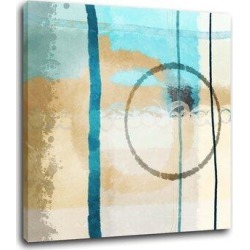 Wrought Studio™ Quantity Light - Wrapped Canvas Painting Print Canvas & Fabric in Blue/Brown, Size 24.0 H x 24.0 W x 1.0 D in | Wayfair