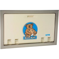 Koala Kare KB100-00ST Horizontal Recessed Mounted Baby Changing Station / Table with Stainless Steel Flange - Cream