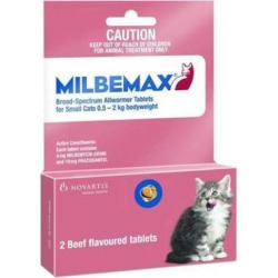 Milbemax Cats Upto 4lbs (2kg) 1 Tablet