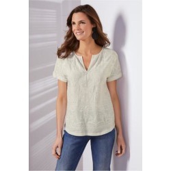 Women Quinn T-Shirt by Soft Surroundings, in White size 1X (18-20)