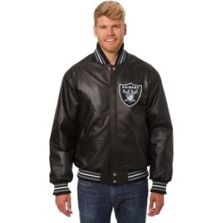 Men's JH Design Black Las Vegas Raiders Leather Jacket found on MODAPINS