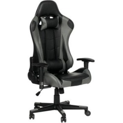 Inbox Zero Gaming Chair/Office Chair Faux Leather in Gray/Black, Size 52.3 H x 23.2 W x 19.7 D in | Wayfair CE3487CD00354DA6A1DC8BFF0A66C1B1 found on Bargain Bro Philippines from Wayfair for $209.99