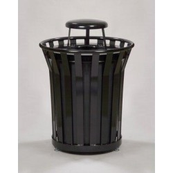 Witt Wydman Collection 36 Gallon Receptacle Stainless Steel in Black, Size 31.5 H x 28.5 W x 28.5 D in | Wayfair WC3600-AT-BK found on Bargain Bro Philippines from Wayfair for $1525.35