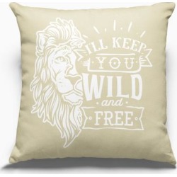 Cotton Canvas Pillow Case Keep You Wild 18 x 18