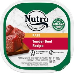 Nutro Grain Free Pate Tender Beef Recipe Wet Dog Food, 3.5 oz.