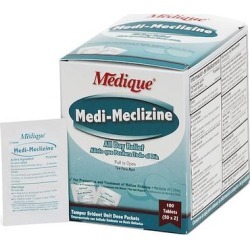 MEDIQUE 47933 Motion Sickness Relief,Tablet,25mg,PK100