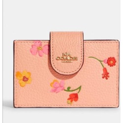 Coach Bags | Coach Accordion Card Case With Mystical Floral Print New Arrival Top Rated | Color: Cream/Pink | Size: 4 14 (L) X 2 34 (H) X 34 (W) found on Bargain Bro Philippines from poshmark, inc. for $98.00