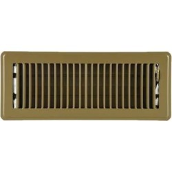 ZORO SELECT 4JRR5 Floor Register, 4 X 12, Brown, Steel