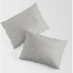 Grey King Size Pillow Sham by Color Study - STANDARD SET OF 2 - Cotton