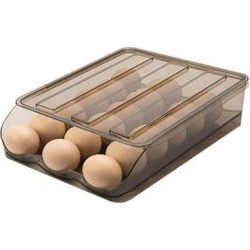 Prep & Savour Large Capacity Egg Holder For Refrigerator, 1-Layer 18 Counts Multi-Layer Chicken Egg Storage Container, For Stores Eggs (1 Pack)