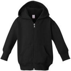 Rabbit Skins Infant Zip Fleece Hoodie - Black - 6M (Black), Men's