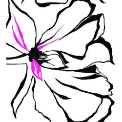 Winston Porter Floral Sketch w/ Pink 2 Canvas & Fabric in Black/Pink/White, Size 30.0 H x 30.0 W x 1.25 D in | Wayfair found on Bargain Bro from Wayfair for USD $83.59