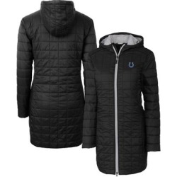Women's Cutter & Buck Black Indianapolis Colts Rainier Primaloft Eco Hooded Long Coat found on MODAPINS