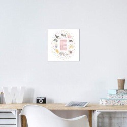 East Urban Home Illustrated Letter E Pink - Print Canvas & Fabric in Gray/Pink/White, Size 18.0 H x 18.0 W in | Wayfair found on Bargain Bro Philippines from Wayfair for $61.77