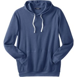 Men's Big & Tall Waffle-Knit Thermal Hoodie by KingSize in Heather Slate Blue (Size 2XL) found on Bargain Bro from fullbeauty for USD $38.75