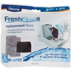 Petmate Fresh Flow II Purifying Pet Fountain Replacement Filters, Pack of 3 filters