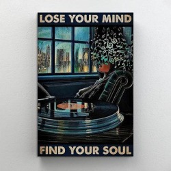 Trinx Lose Your Mind Find Your Soul Music Vinyl Records 2 - 1 Piece Rectangle Graphic Art Print On Wrapped Canvas & Fabric in Brown | Wayfair found on Bargain Bro from Wayfair for USD $47.11
