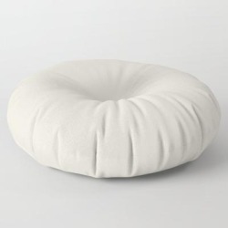 Off White Single Solid Color Coordinates With Balboa Mist Oc-27 - Trending Color Floor Pillow by Simply Solids - Solid Colors For Those T - ROUND - 30" x 30"