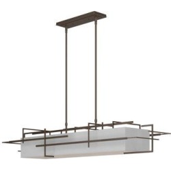 Hubbardton Forge - Light Kitchen Island Linear Pendant Metal in Gray/Brown, Size 8.8 H x 54.0 W x 15.3 D in | Wayfair 136390-SKT-SHRT-05-SJ4298 found on Bargain Bro Philippines from Wayfair for $3216.40
