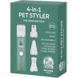 Petcode Paws 4-in-1 Pet Styler Trimmer and Filer for Dog and Cat Grooming, 5.9