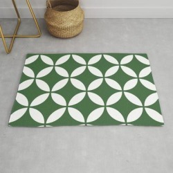 Palm Springs Screen: Kelly Green Modern Throw Rug by Studio 38103 + Co. - 2' x 3'