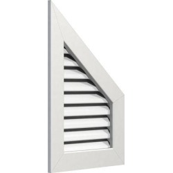 Ekena Millwork PVC Half Peaked Top Right Gable Vent w/ Flat Trim Frame in White, Size 41.0 H x 41.0 W in | Wayfair GVPPR18X3201FUN-14 found on Bargain Bro Philippines from Wayfair for $115.60