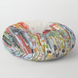 Been Loving You For Always Floor Pillow by Sylvie Demers - ROUND - 30" x 30"
