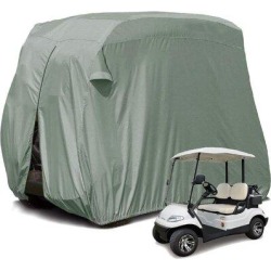 taffy_trading Upgrade 2 Passenger Outdoor Golf Cart Cover For EZ GO,Club Car, Yamaha in Gray, Size 66.0 H x 52.0 W x 92.0 D in | Wayfair found on Bargain Bro from Wayfair for USD $101.63